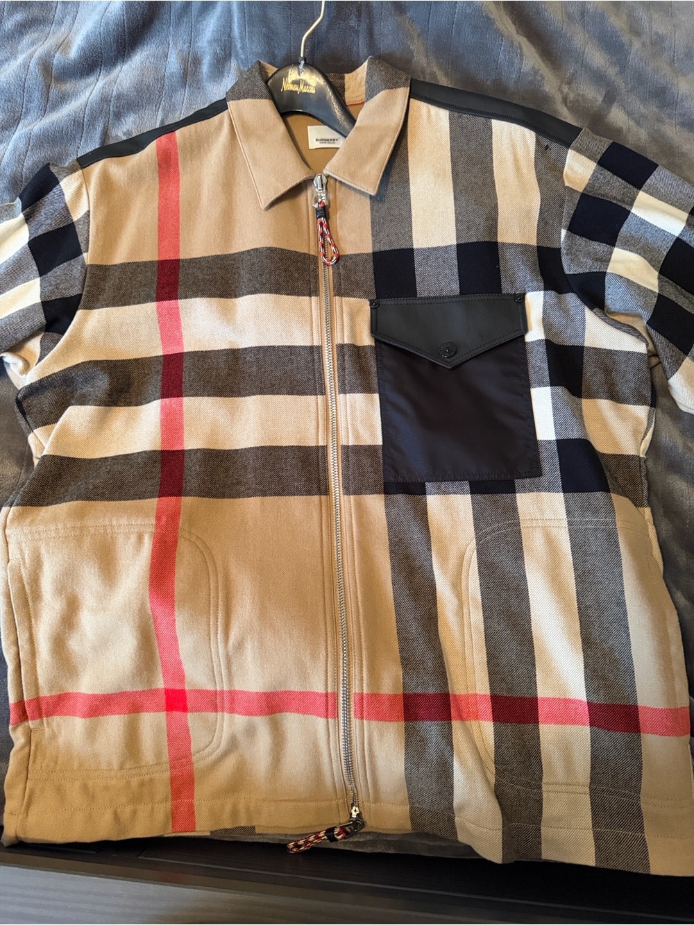 Burberry Wool Plaid Print Jacket